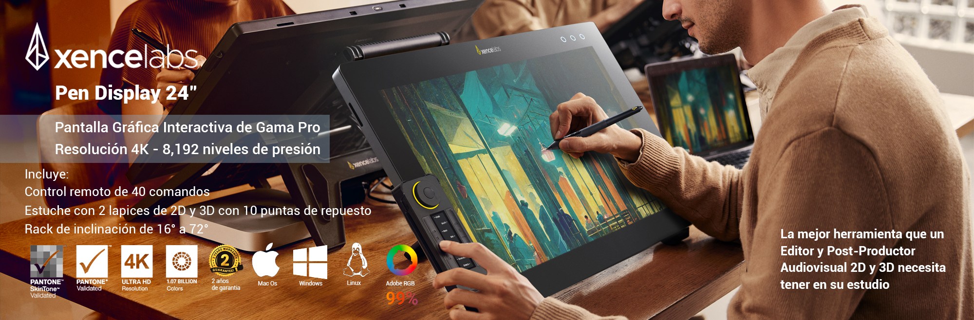 Xencelabs Pen Display en estudio creativo