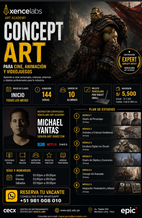 Workshop Concept Art Xencelabs Art Academy con Michael Yantas
