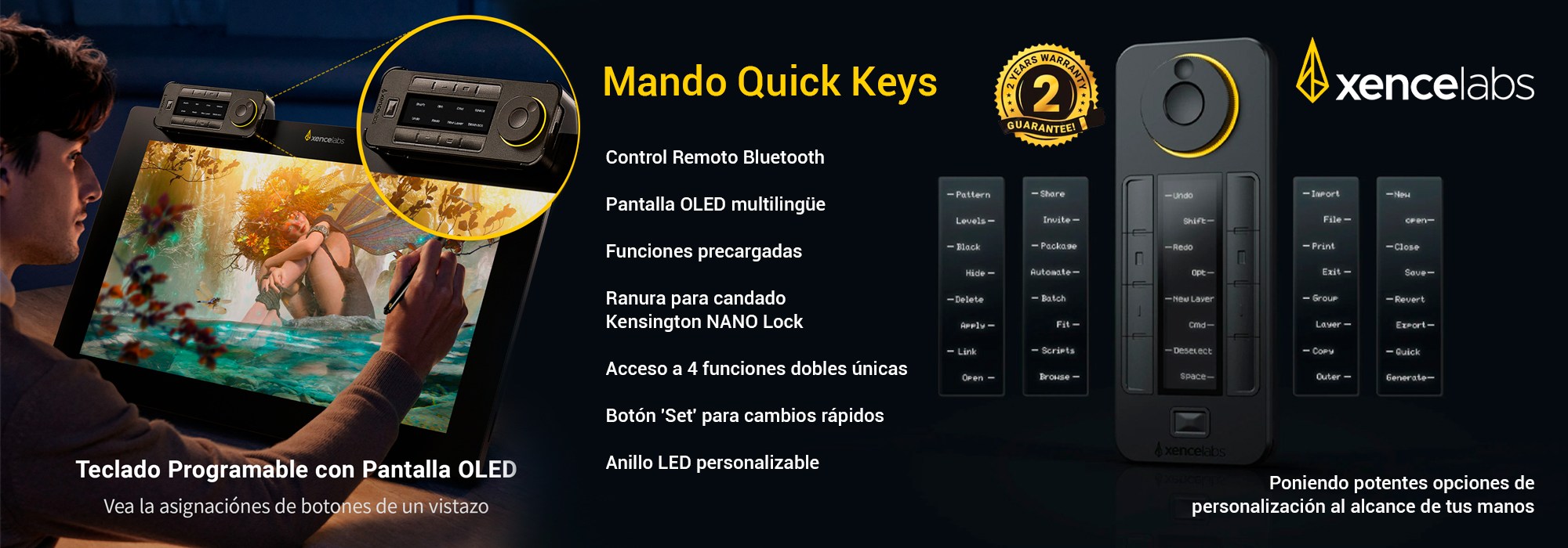 Xencelabs Quick Keys para personalización de atajos